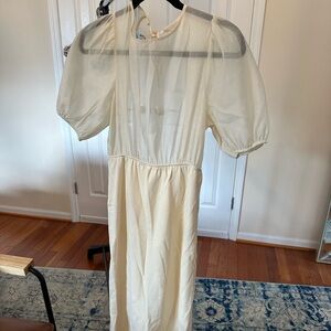 Zara cream color tulle dress